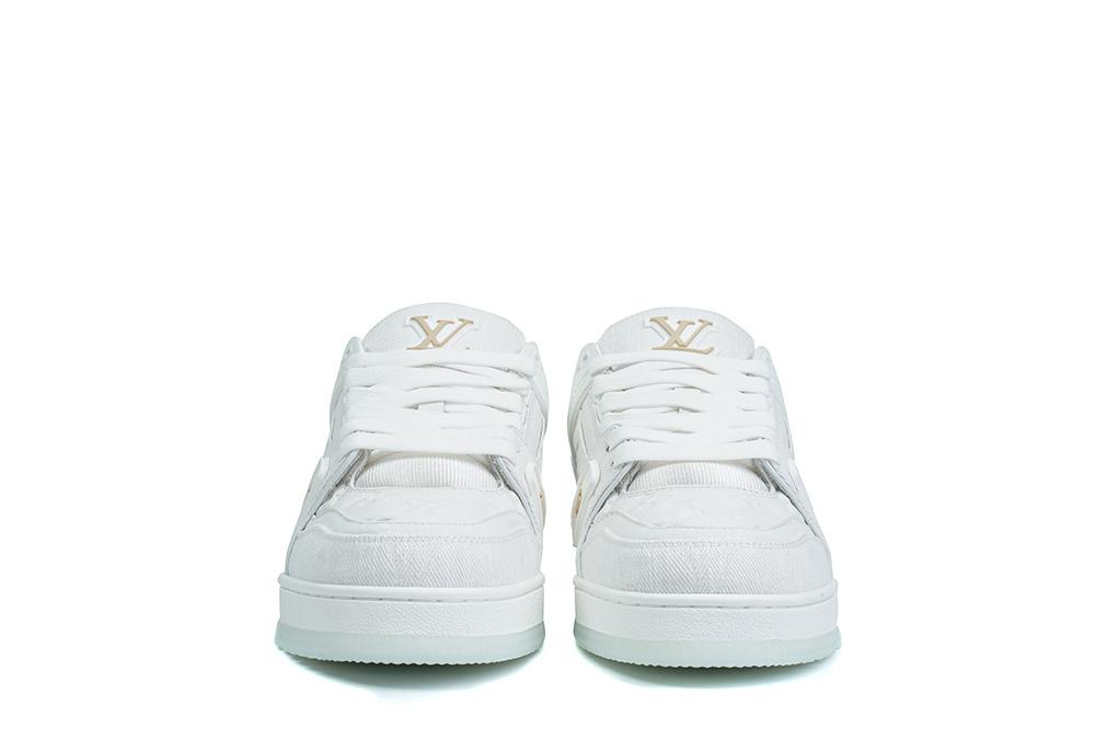 PK god Louis Vuitton Trainer White Monogram Denim White retail materials ready to ship